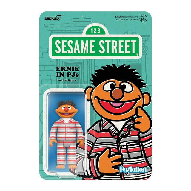Alt view image 2 of 3 - Japan ReAction 3.75-Inch Action Figure: Sesame Street Series 6 - Ernie (Pajamas)