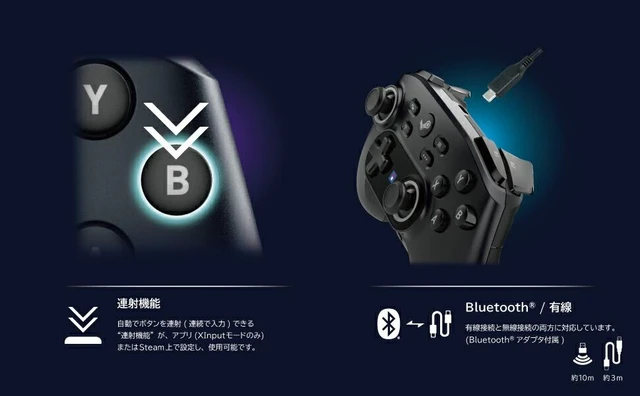 Alt view image 4 of 7 - Japan HORI Official Wireless HORIPAD for Steam Neon Yellow