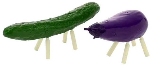 Main image of Japan Spirit Animal Plastic Model Cucumber and Eggplant 1/1 Plastic Model