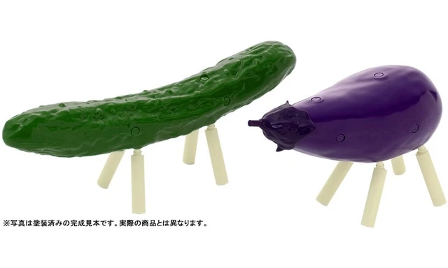 Alt view image 2 of 6 - Japan Spirit Animal Plastic Model Cucumber and Eggplant 1/1 Plastic Model