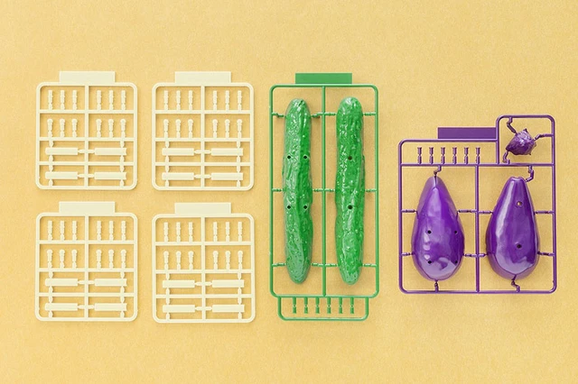Alt view image 6 of 6 - Japan Spirit Animal Plastic Model Cucumber and Eggplant 1/1 Plastic Model