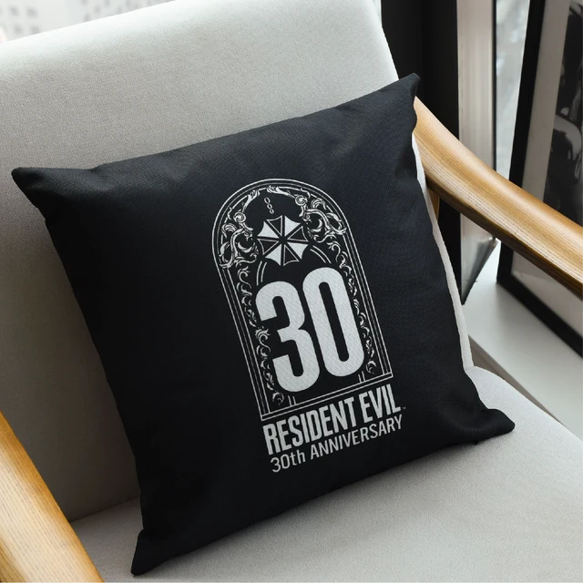 Alt view image 4 of 5 - Japan Resident Evil Cushion Cover Umbrella Corp 30th Anniversary Off 440mm*430mm