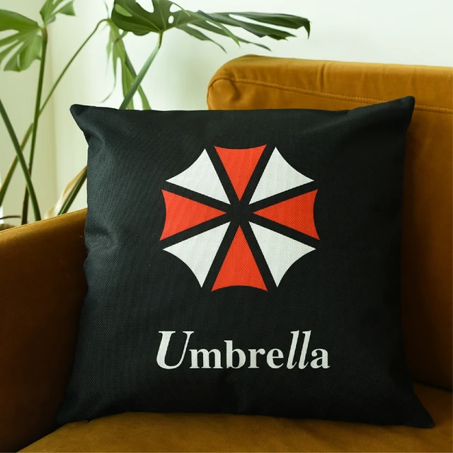 Alt view image 3 of 5 - Japan Resident Evil Cushion Cover Umbrella Corp 30th Anniversary Off 440mm*430mm