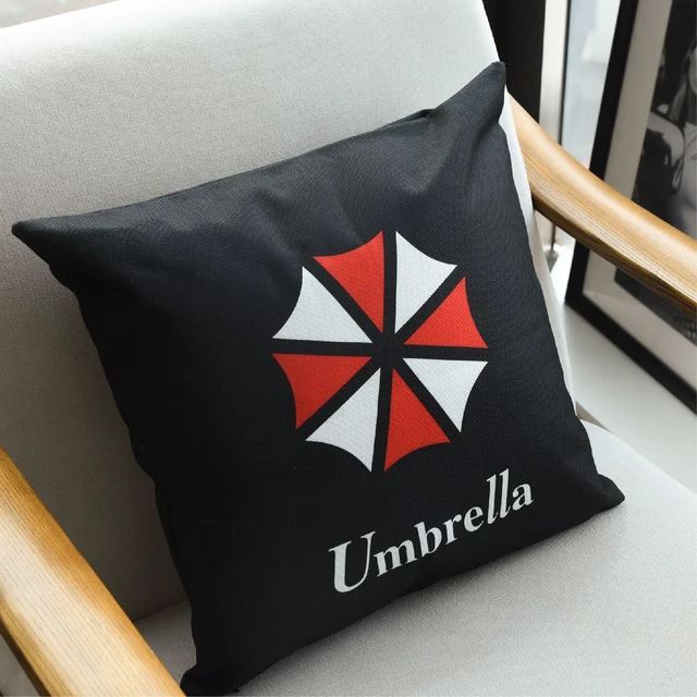 Alt view image 5 of 5 - Japan Resident Evil Cushion Cover Umbrella Corp 30th Anniversary Off 440mm*430mm