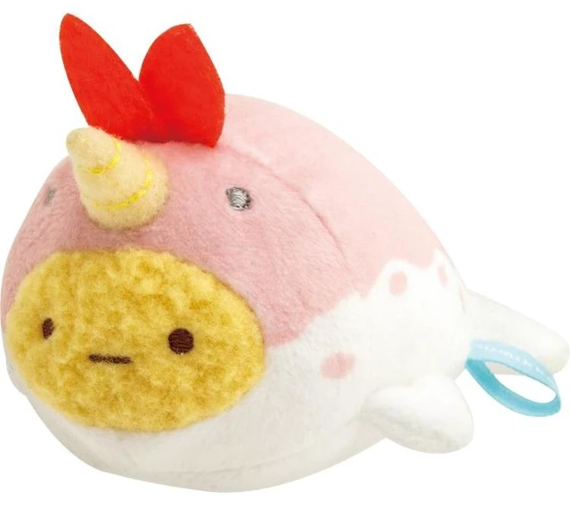Main image of Sumikko Gurashi Tenori Plush Ebifurai no Shippo Narwhal Shirokuma no Furusato