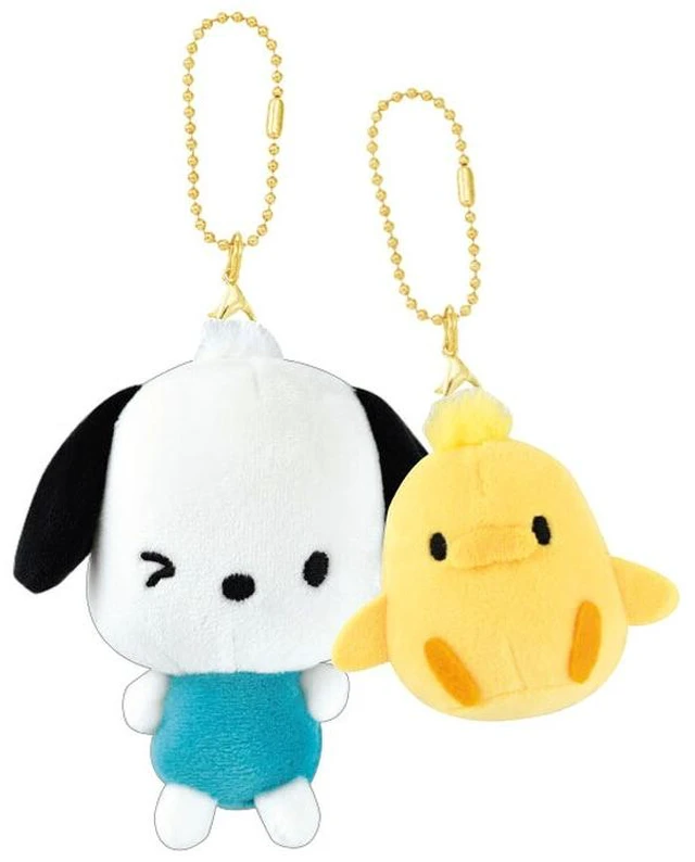 Main image of Pochacco & Piyo Niconui Keychain Sanrio Plush Mascot