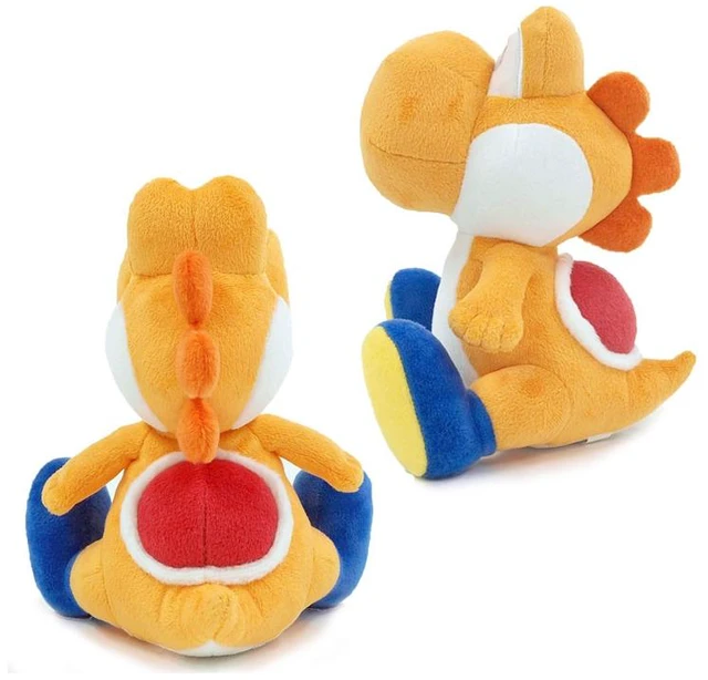 Alt view image 2 of 2 - Super Mario All Star Collection Orange Yoshi Plush S