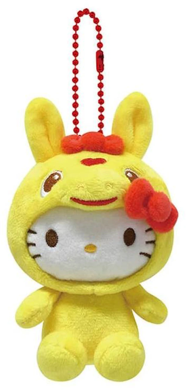 Main image of Hello Kitty Ball Chain Mascot Plush Rody x Sanrio Characters