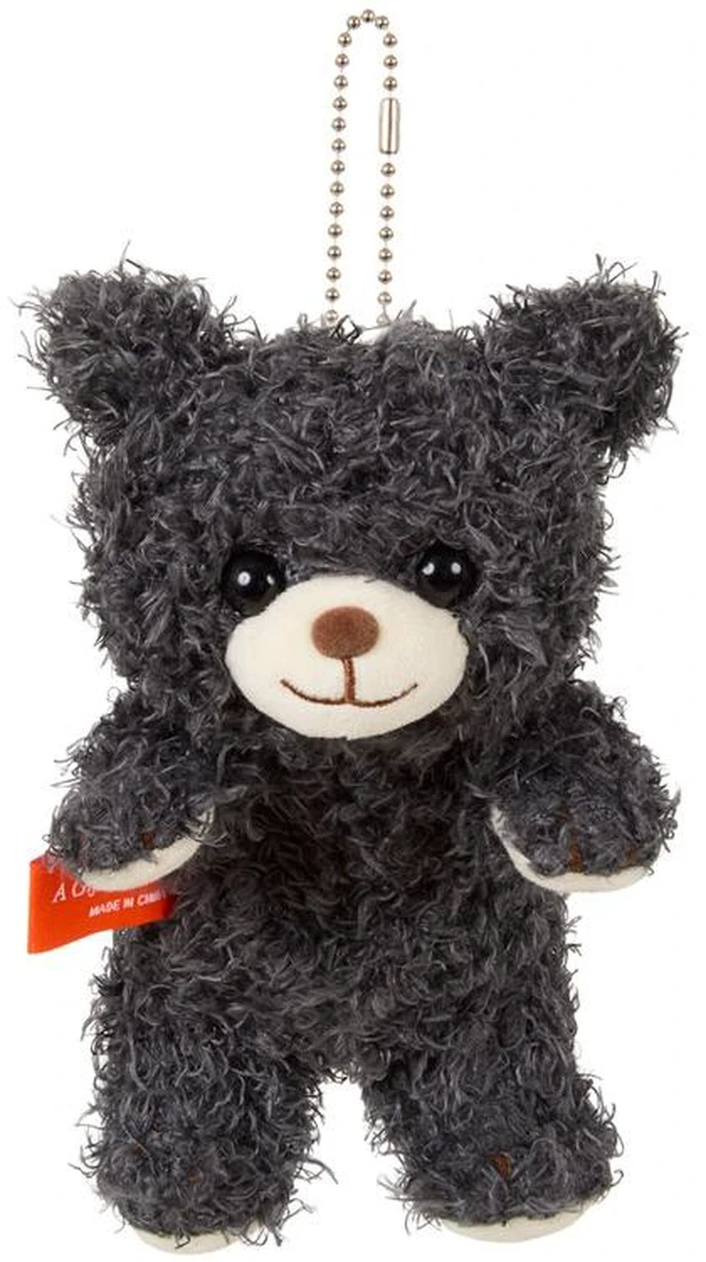 Main image of Play! Teddy Bear Mascot Keychain Gray Plush