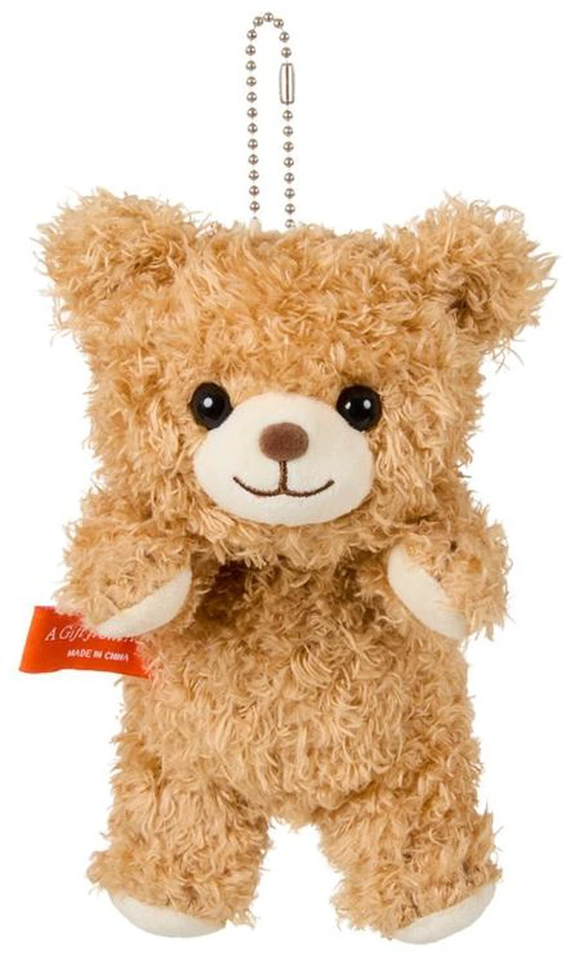 Main image of Play! Teddy Bear Mascot Keychain Light Brown Plush