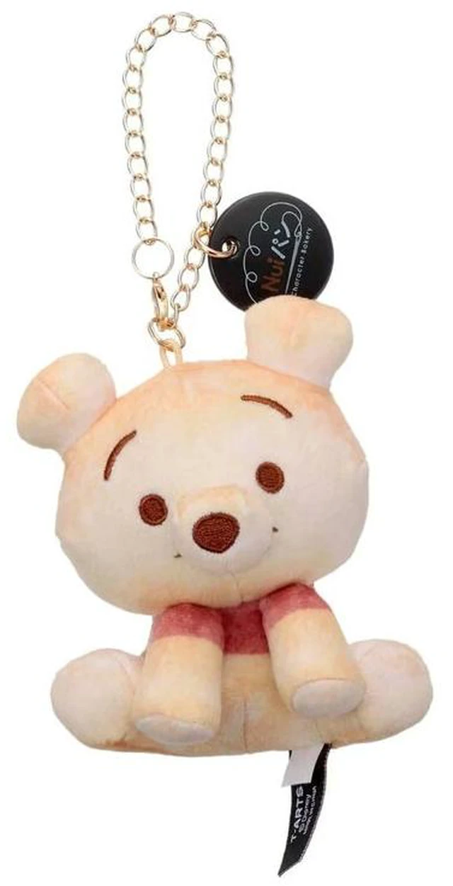 Main image of Winnie the Pooh Chain Strap Mascot Character Bread Sitting Pooh Nui-Pan