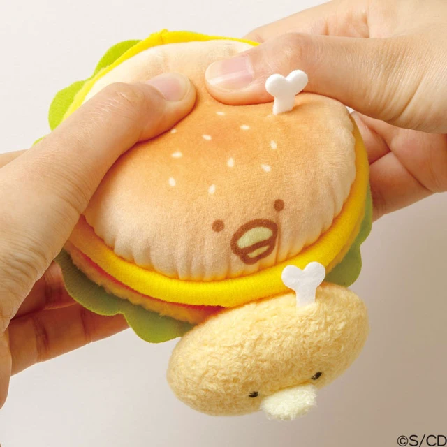 Alt view image 5 of 5 - Chikip Dancers Burger Plush Bone Chicken Chicken Tomato Burger