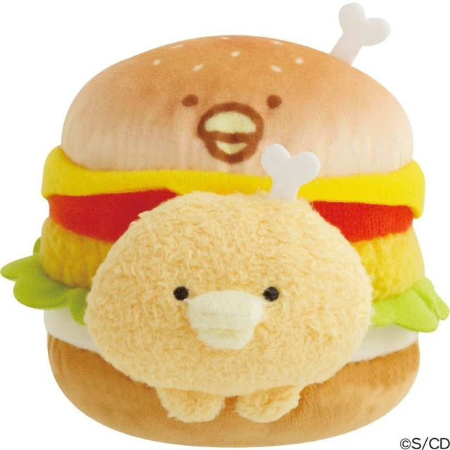 Main image of Chikip Dancers Burger Plush Bone Chicken Chicken Tomato Burger