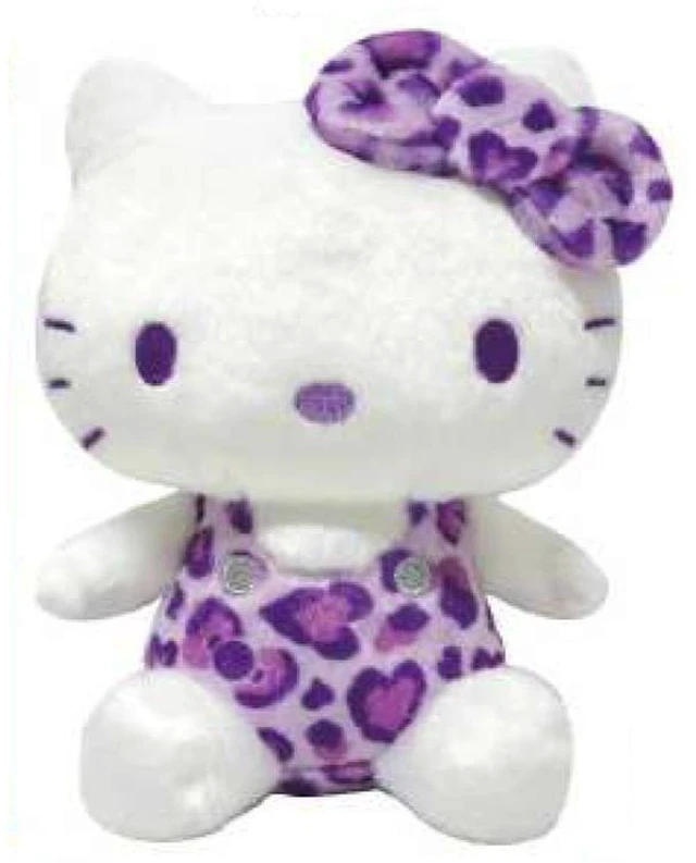 Main image of Hello Kitty Sitting Plush Purple Leopard Print