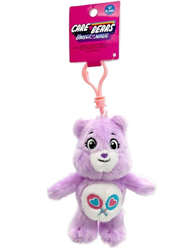 Main image of Care Bears Share Bear Clip Mascot Plush Keychain