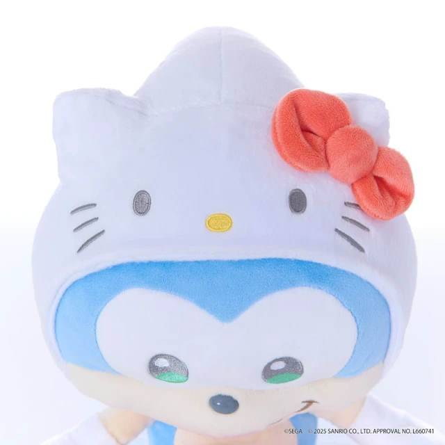 Alt view image 4 of 5 - Japan Sonic & Friends Sanrio Characters Plush M Sonic x Hello Kitty