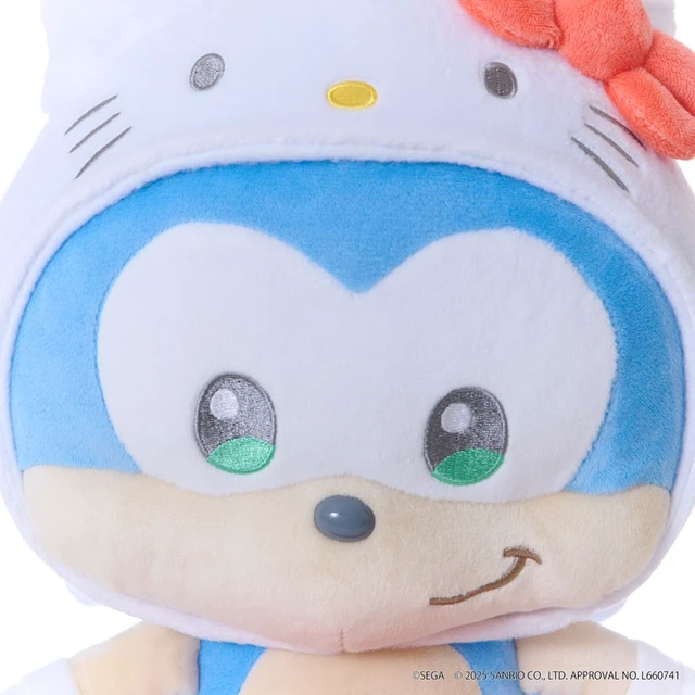 Alt view image 5 of 5 - Japan Sonic & Friends Sanrio Characters Plush M Sonic x Hello Kitty