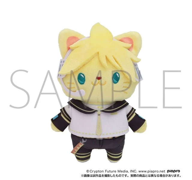 Main image of Japan Kagamine Len withCAT Plush Mascot with Eye Mask VOCALOID