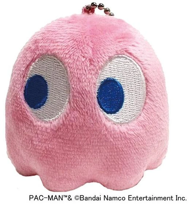 Main image of Japan PAC-MAN Ghost Mini Plush Keychain Pinky