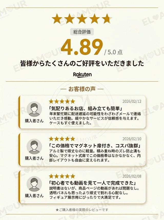 Alt view image 3 of 7 - Japan Figure Case Acrylic Case Collection Case Magnetic Door Transparent