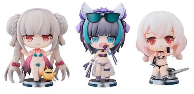 Main image of Japan Azur Lane Summer Swimsuit Chibi Figure Vol.2 3-Set w/ Bonus