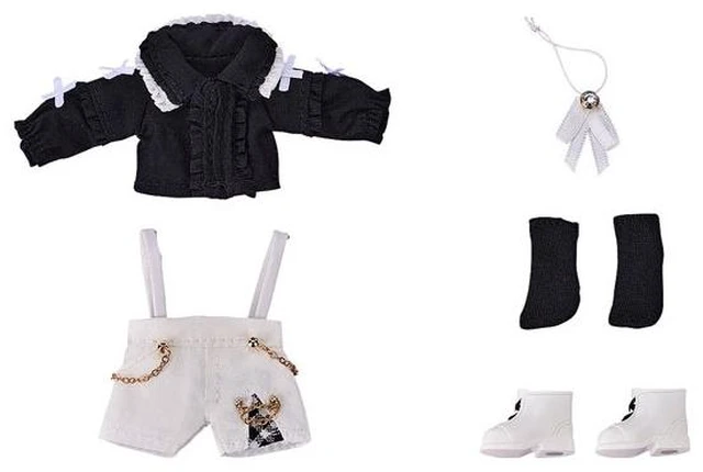 Main image of Japan Nendoroid Doll Outfit Set: Suspenders & Shorts Set (Black & White)