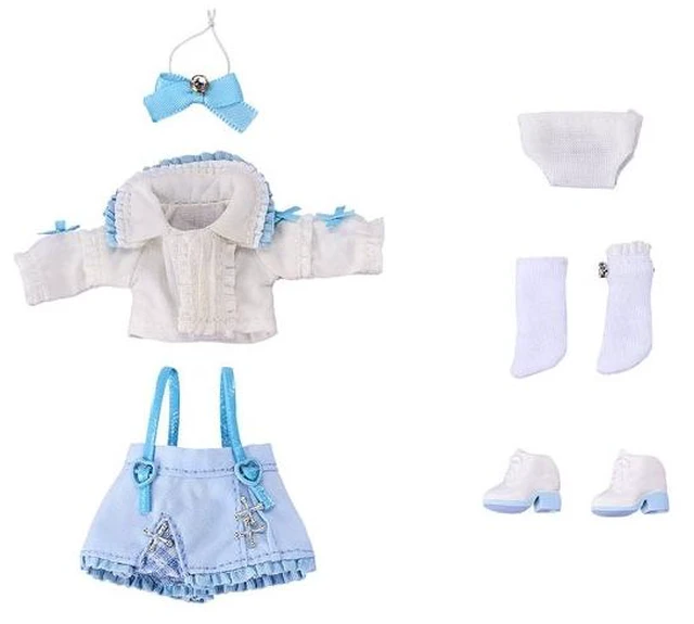 Main image of Japan Nendoroid Doll Outfit Set: Suspenders & Skirt (White & Saxophone Blue)