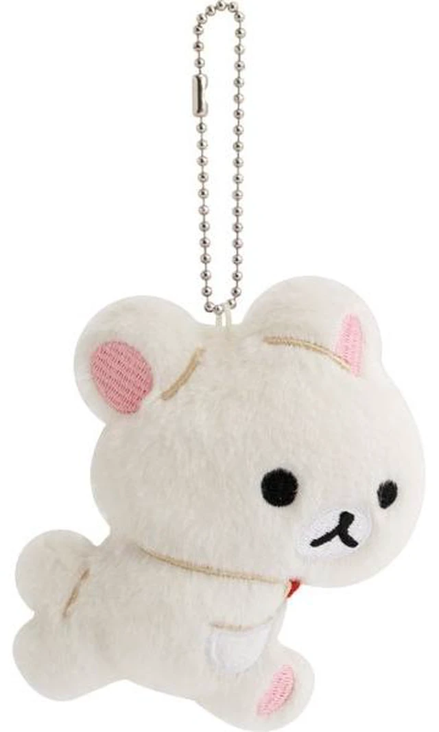 Main image of Japan Rilakkuma & Awawa Neko Hanging Plush Korilakkuma