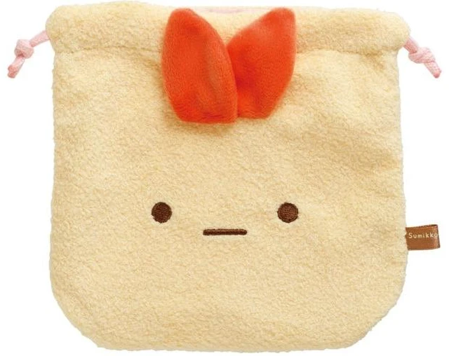Main image of Japan Sumikko Gurashi Plush Drawstring Bag Ebifurai no Shippo