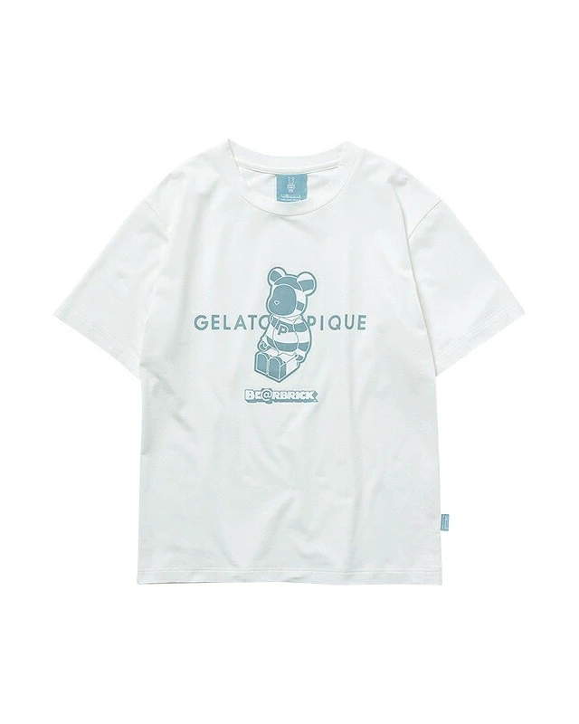 Alt view image 2 of 3 - Japan MEDICOM TOY Official GELATO PIQUE UNISEX One-Point T-Shirt Gray S-M