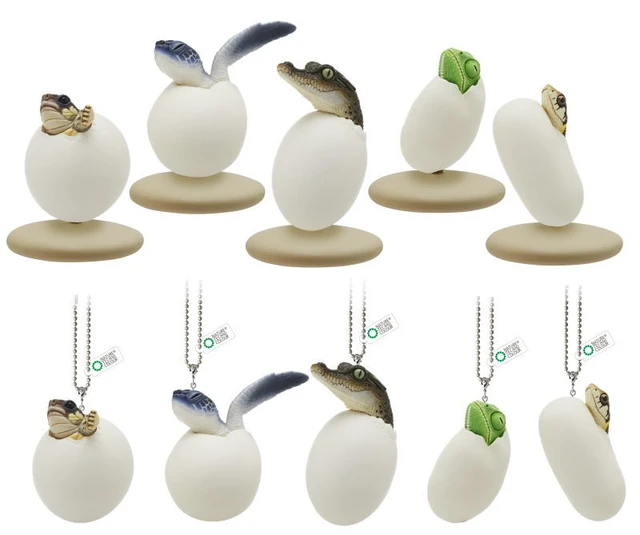 Alt view image 2 of 2 - Japan Nature Techni Color MONO PLUS Hatching Figure Mascot & Ball Chain Set of 1