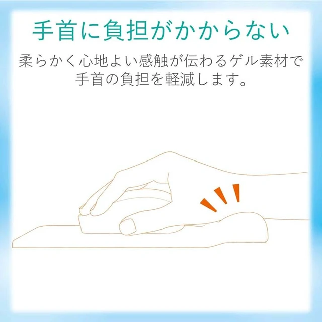 Alt view image 4 of 7 - Japan ELECOM Rakupita Gel Wrist Rest Mouse Pad Black