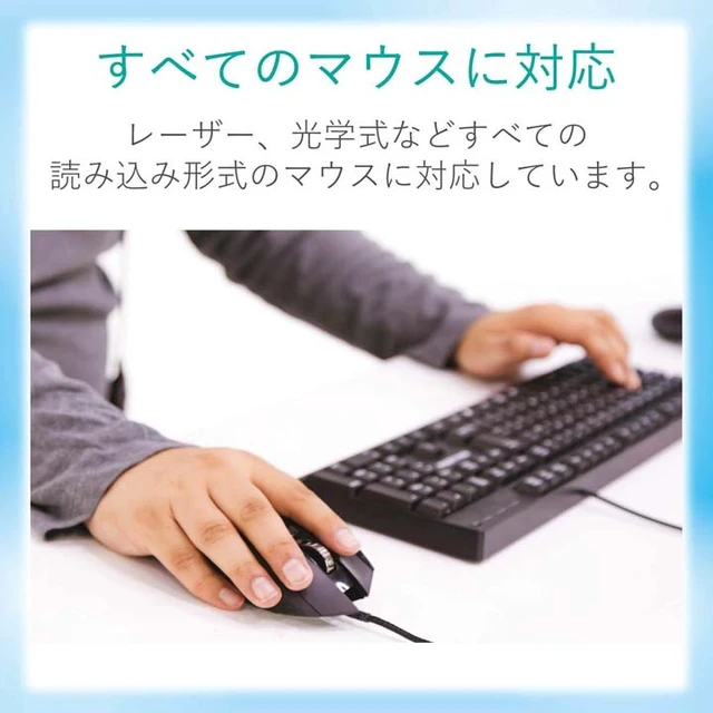 Alt view image 6 of 7 - Japan ELECOM Rakupita Gel Wrist Rest Mouse Pad Black