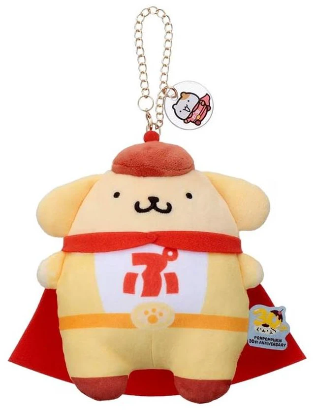 Main image of Japan Pompompurin Chain Strap Mascot Hero Mocchi-Mocchi- 30th Anniversary