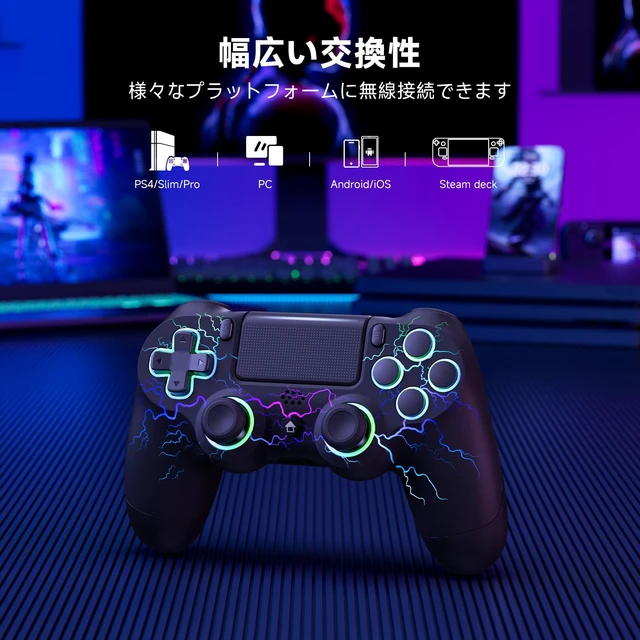 Alt view image 2 of 7 - Japan ECHTPower PS4 Wireless Controller Hall Effect Joysticks Back Buttons