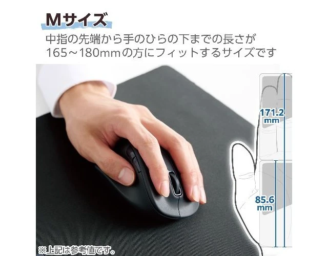 Alt view image 5 of 7 - Japan ELECOM EX-G Left-Handed 5-Button Wireless Mouse Black