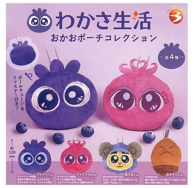 Main image of Japan Wakasa Seikatsu Face Pouch Collection Set of 4