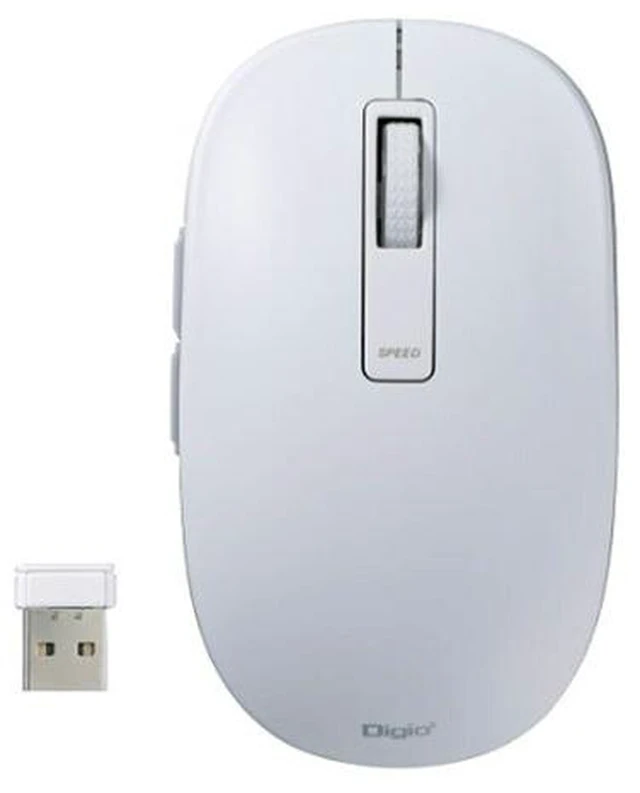 Alt view image 2 of 4 - Japan Nakabayashi MUS-RKF218W White Wireless Silent 5-Button BlueLED Mouse