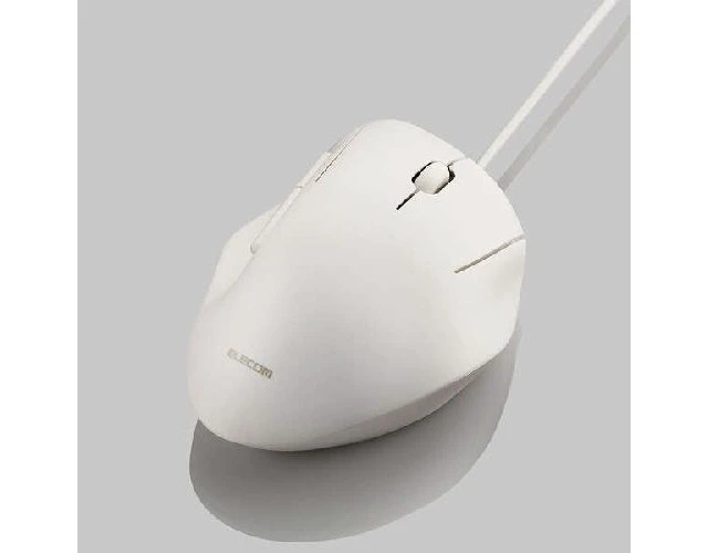 Alt view image 2 of 5 - Japan ELECOM M-SH21UBSKWH White Wired 5-Button Mouse S Size