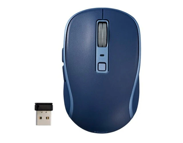 Alt view image 2 of 4 - Japan Nakabayashi MUS-RKF216NB Navy Wireless Silent 5-Button Mouse