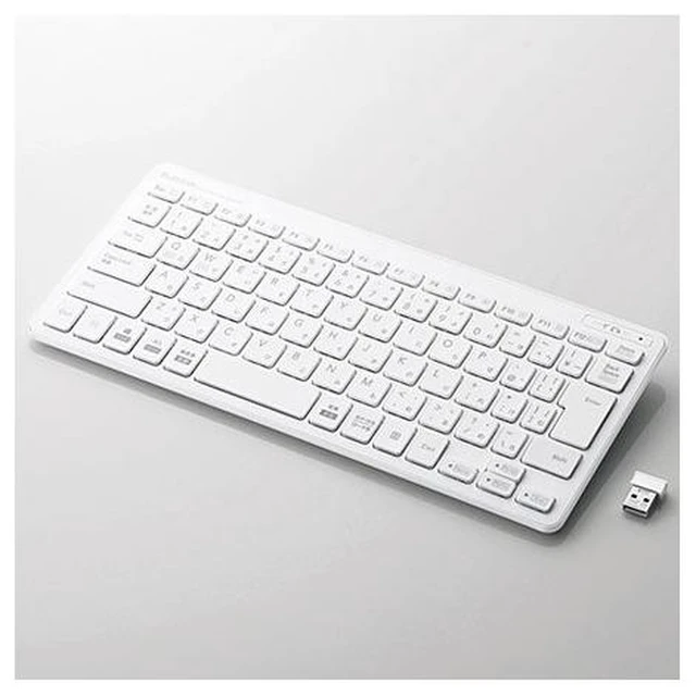 Main image of Japan ELECOM TK-FDP098TWH White Wireless Keyboard Japanese Layout