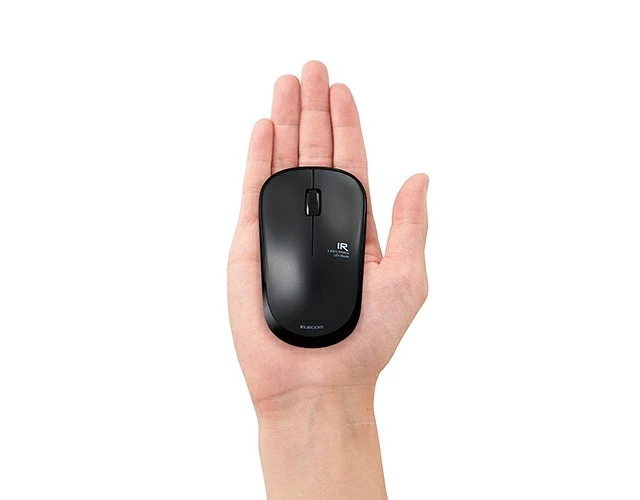 Alt view image 2 of 2 - Japan ELECOM M-FIR08DRBK Wireless IR LED Mouse 3-Button M Size