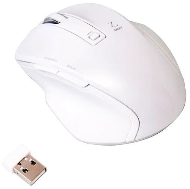 Main image of Japan Nakabayashi MUS-RKF119W White USB Small Wireless 5-Button BlueLED Mouse