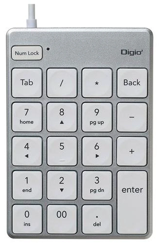 Main image of Japan Nakabayashi TNK-SU231SL Silver USB Wired Slim Numeric Keypad