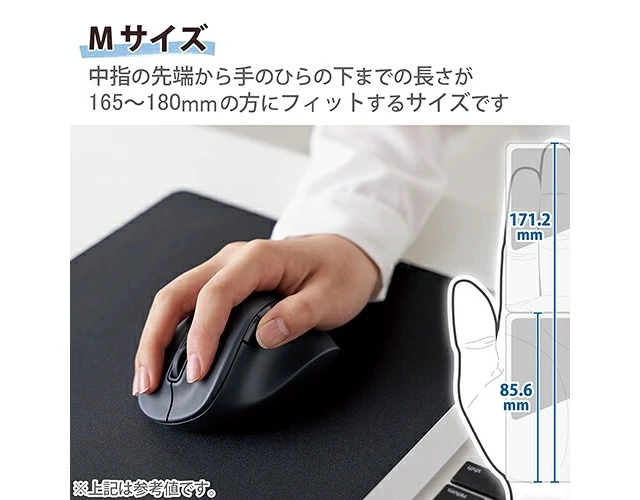 Alt view image 5 of 5 - Japan ELECOM M-XGM30DBSKBK Black Wireless Mouse Silent 2.4GHz 5-Button M EX-G