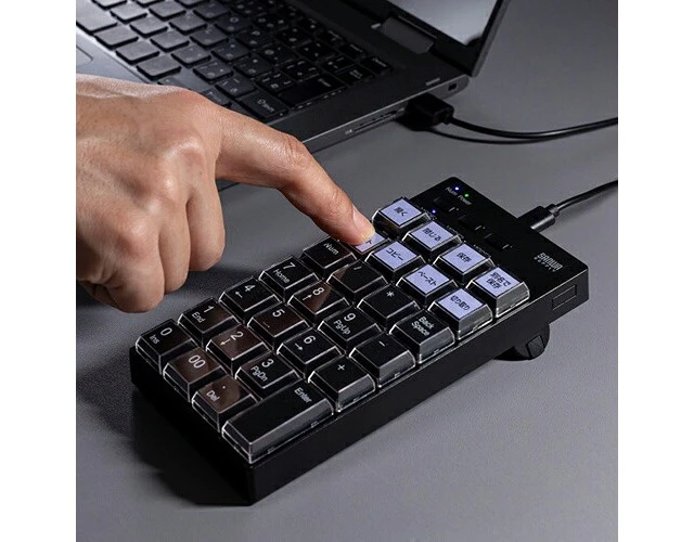 Alt view image 3 of 7 - Japan Sanwa Supply NT-26UBK Programmable Numeric Keypad Wired Model