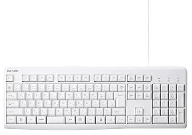 Main image of Japan BUFFALO BSKBU110 Series Wired Standard Keyboard Japanese Layout White