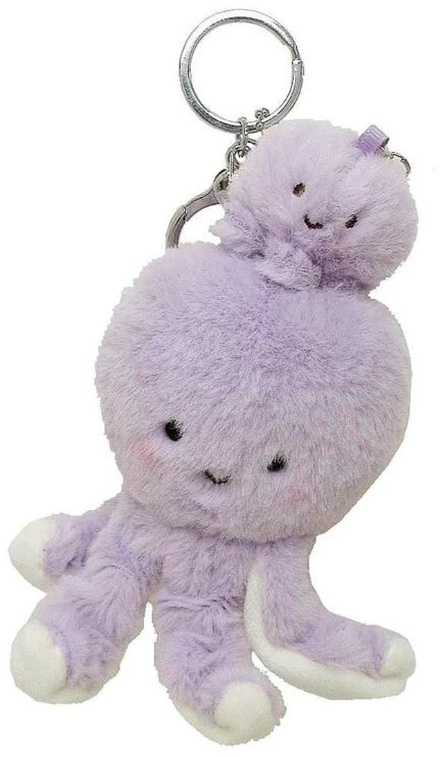 Main image of Japan Octopus Parent and Child Pita Mascot Plush Keychain