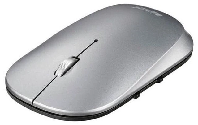 Main image of Japan BUFFALO BSMBW530NSV Normal/Silver USB BlueLED Optical Mouse 5-Button