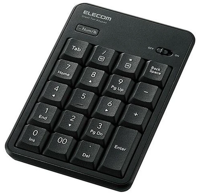 Main image of Japan ELECOM TK-TBM023SKBK Bluetooth Silent Numeric Keypad Black